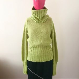 United Colors of Benetton Chartreuse Knit Sweater